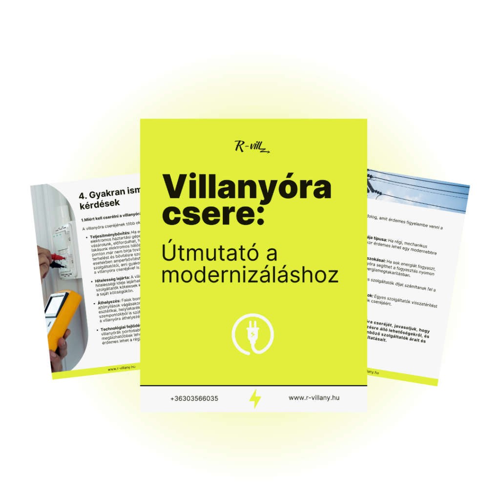 villanyóra csere díjmentes ebook útmutató, lépésről lépésre